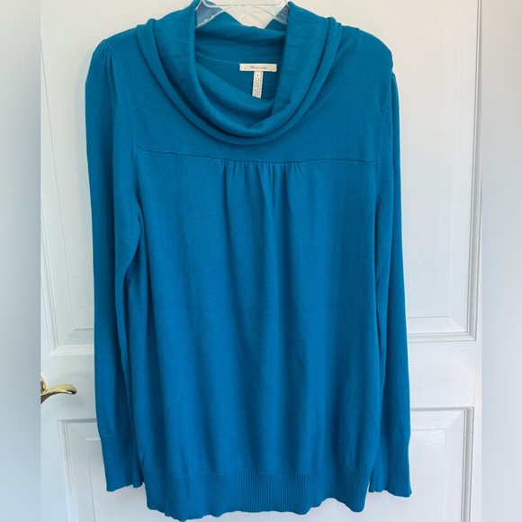 Old Navy Maternity size Large teal blue green cowl neck sweater - Picture 1 of 9